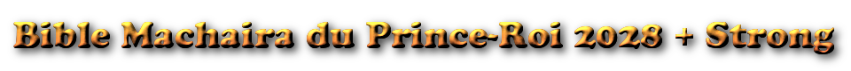 Bible Machaira du Prince-Roi + Strong